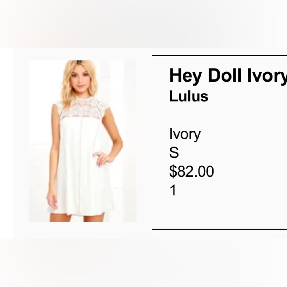 Lulus Ivory Lace Shift Dress Hey Doll